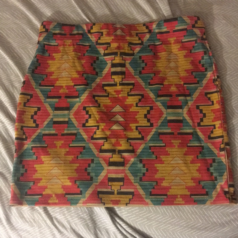 PAC Sun Aztec bodycon skirt